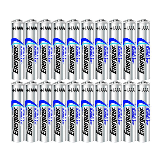 Energizer Ultimate Lithium AAA Size Batteries - 20 Pack - Bulk Packaging