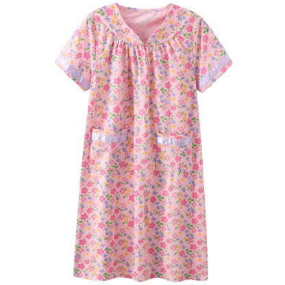 EBYTOP 100 Days of School Costume for Kids 100th Day Halloween Old Lady Costume Dress up Granny Wig Grandma Glasses Cane,1-WH 10-12 Years