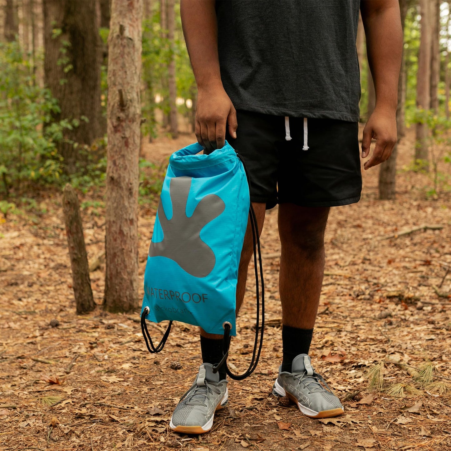 geckobrands Drawstring Travel Backpack 10L - Waterproof Lightweight Travel Dry Bag for Beach, Hiking, and Light Water Activities for Men & Women