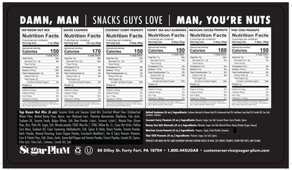 Gourmet Nut Gift Box for Men - 6 Unique Handcrafted Snacks, Ideal Gift for Dad, Birthday, or a Bold Snack Adventure