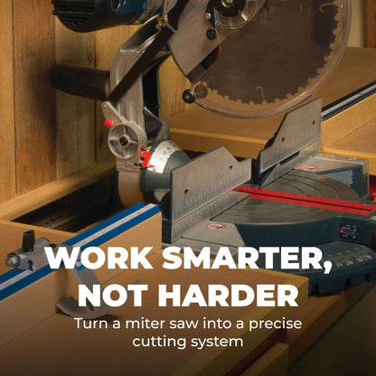 Kreg KMS8000 Precision Trak & Stops Kit - Track Guide for Miter Saw - Woodworking Saw Guide - Miter Saw Accessories - Woodworking Tools