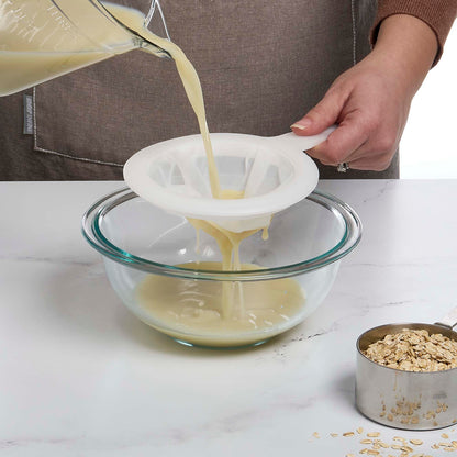 HIC Kitchen Double-Ear Fine Mesh Strainers, BPA Free, Set of 4 Sizes Includes 3, 4, 5.5, and 7-Inch Diameter