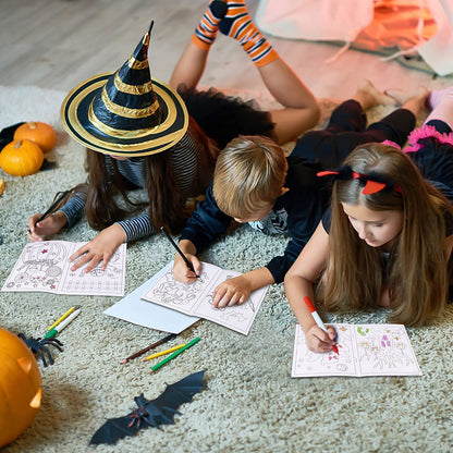 Geefuun 60PCS Halloween Coloring Books Bulk for Kids - Hallowmas Trick or Treat Goodie Bags Fillers Stuffer Gifts Party Favors Supplies