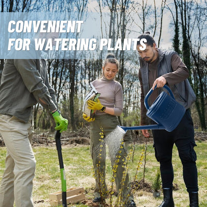 2 Gallon Watering Can, Outdoor Watering Can for Plants, Garden Water Can with Removable Long Spout and Stainless Steel Sprinkler Head, Large Water Can for Greenhouse Flowers Plants (Dark Blue)