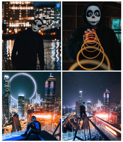 Face Transforming LED Mask with App Controlled - Programmable LED Halloween Mask Digital Luminous Mask for Costume Cosplay