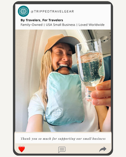 Compression Packing Cubes 6 Piece Set for Travel - Lightweight, Durable Clothes Organizer for Carry-On Luggage and Backpacks by TRIPPED Travel Gear (Dusty Teal and White)