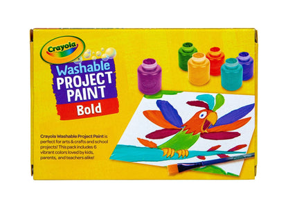 Crayola Washable Kids Paint (6ct), Essential Preschool Supplies, Paint Set for Kids, Must Have Arts & Crafts Supplies, Nontoxic, Preschool Learning Activities for Toddlers