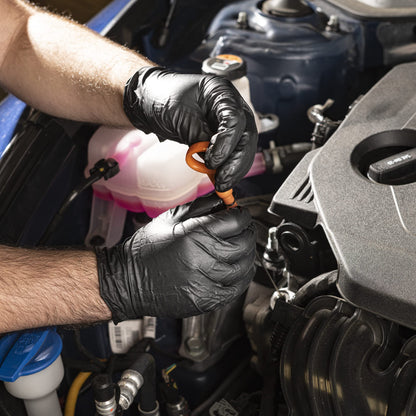 Comfy Package Black Nitrile Gloves [100 Count] 6 Mil, HEAVY DUTY Disposable Gloves for Food Prep, Cooking, Tattoo, Cleaning – Latex-Free, Powder-Free, Textured Fingertips - Large