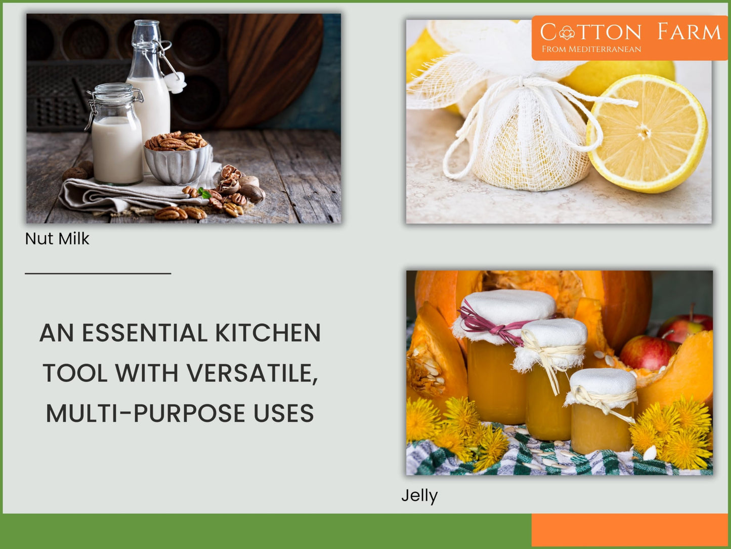 Cotton Farm Grade 100 XL Cheese Cloths - Straining & More; 36x36 Inch; 100% Unbleached Cotton Cheesecloth; Reusable with Hemmed 2 Edges; Ultra-Dense (the finest) Butter Muslin