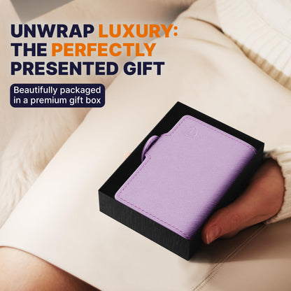 Conceal Plus Small RFID Wallet Women, Slim Compact Travel RFID Blocking Credit Card Holder Womens Wallet, Smart Pop Up RFID Minimalist Card Case, Capacity 6-10 Cards Plus Cash & ID