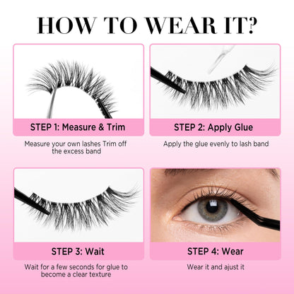 Eyelashes Natural Look False Lashes - Bepholan Fake Eyelashes 5D Super Fluffy False Eyelashes Clear Band Wispy Lashes 3-Pack Faux Mink Lashes(XMZ92)