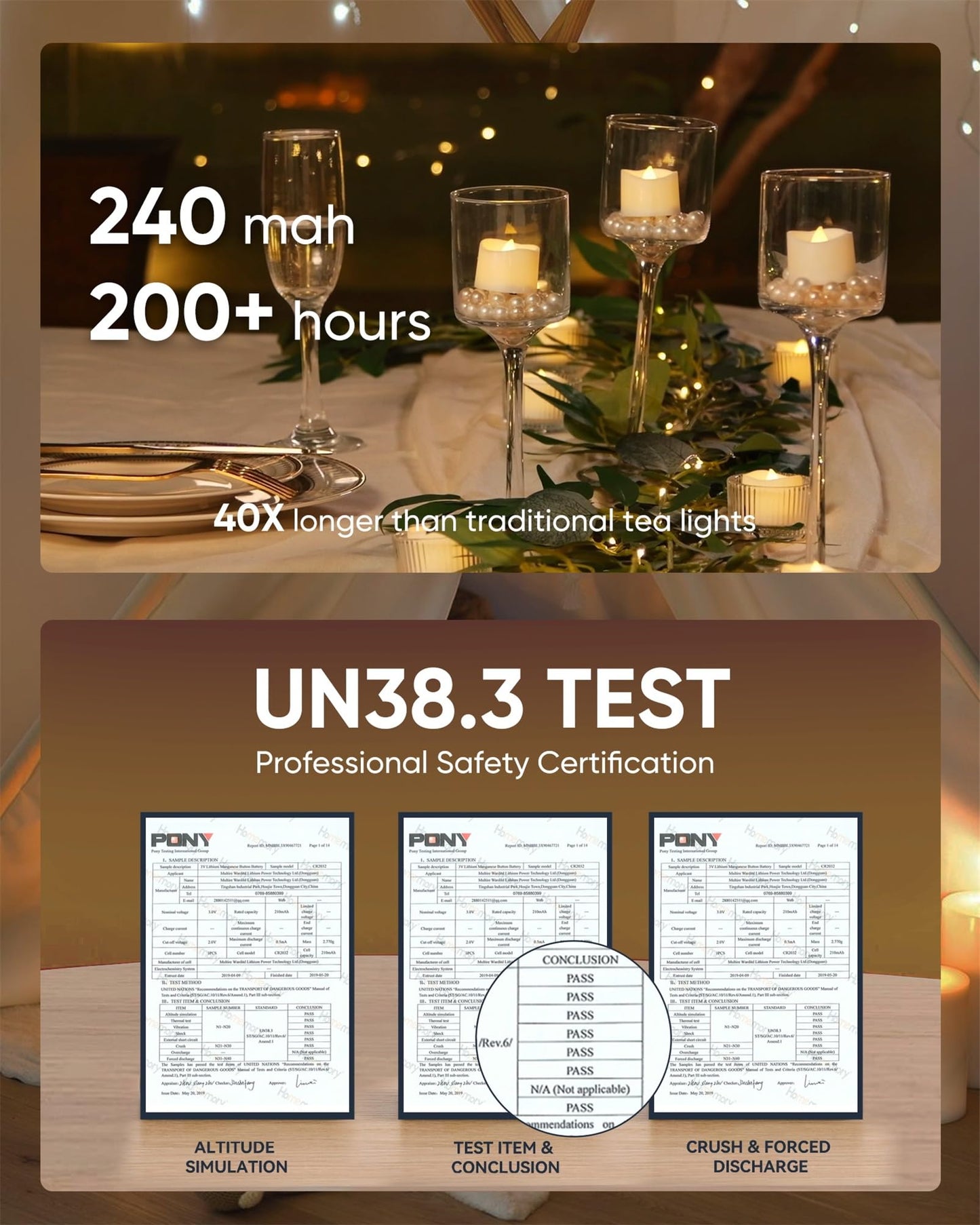 Homemory 12Pcs Flickering Flameless Candle Battery Operated, 200+Hours Fake Electric LED Tea Lights for Votive, Centerpiece Table Decorations, Wedding, Aniversary, Halloween, Christmas