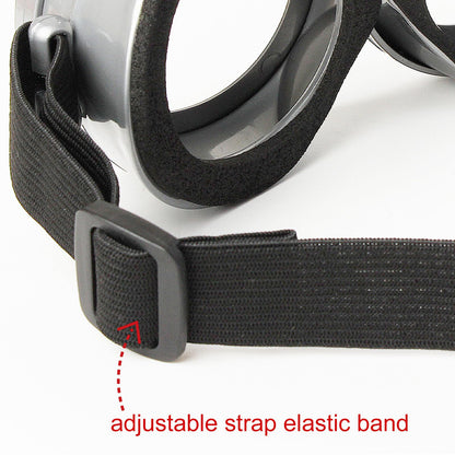 HEYFIZZ 2 Pack Halloween Goggles for Adult Kids, Goggles Glasses Costume Accessories for Men Women Cosplay Party Set Silver