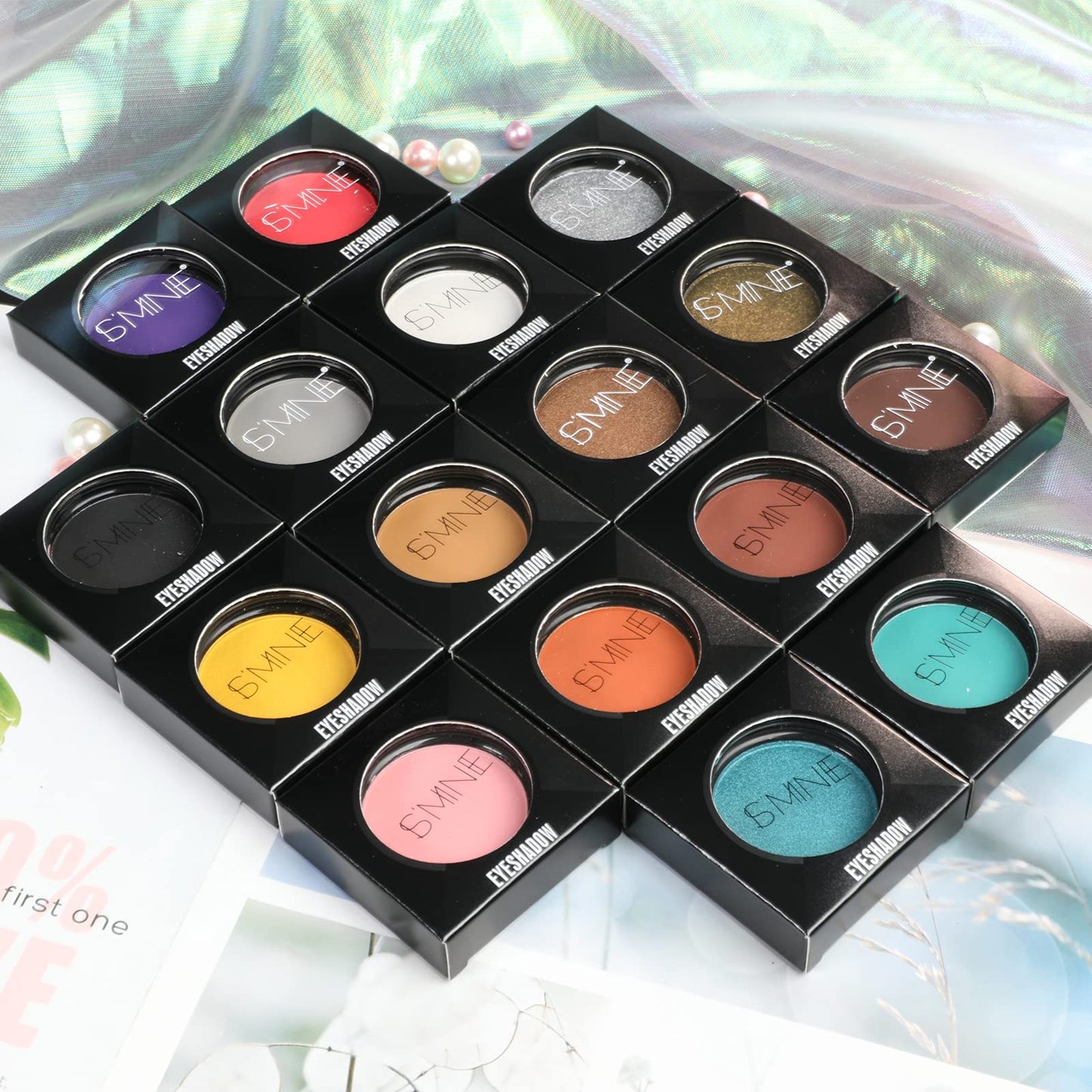 ISMINE Single Black Matte Eyeshadow Powder Palette High Pigment, Longwear, Intense Color Best Black Eyeshadow