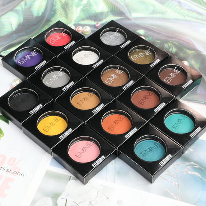 ISMINE Single Black Matte Eyeshadow Powder Palette High Pigment, Longwear, Intense Color Best Black Eyeshadow