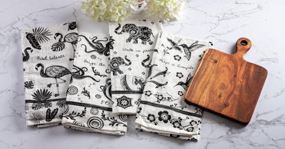 Karma Boho Tea Towels Cat 18" x 22"