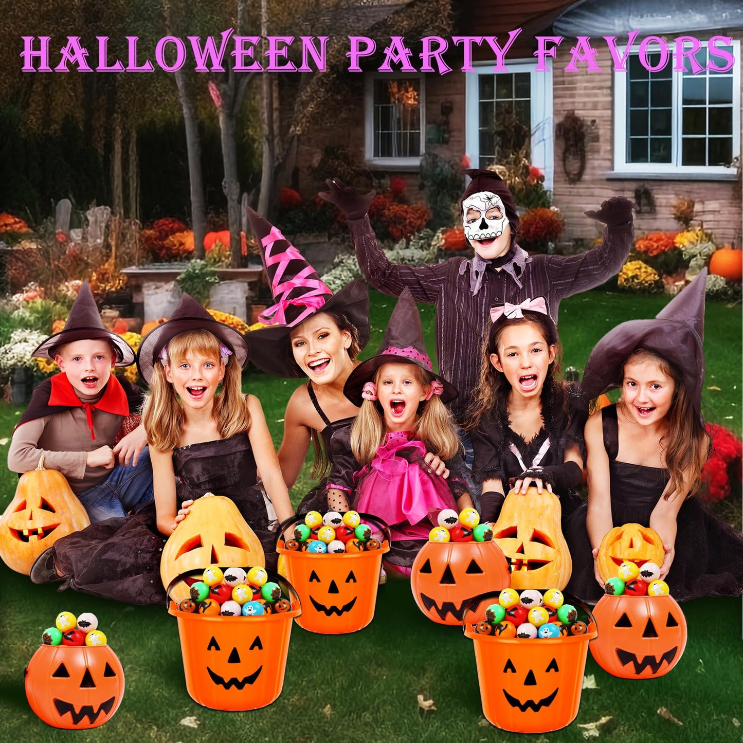 24 Pcs Halloween Mini Fidget Spinners Ball Toys for Kids Adults Halloween Trick or Treat Goodie Bag Fillers Treasure Box Toys for Boys Girls Halloween Party Favors Classroom Prizes