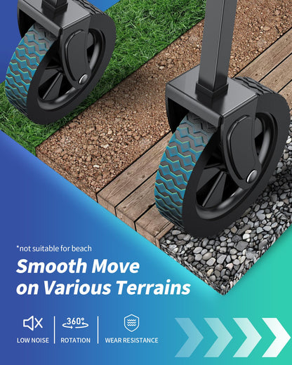 Ksend Small Collapsible Wagon with Wheels, Foldable Carts with 200lbs Load Capacity, Dog Wagon, Utility Shopping Cart for Groceries, Sports, Camping, Garden, Fishing, Black