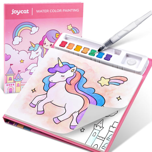 JoyCat Paint with Water Coloring Books for Toddlers, Watercolor Painting Sets for Kids Ages 3-5 4-8, Arts and Crafts Drawing Activities Toy Birthday Gift for Boys Girls (Magical Pony)