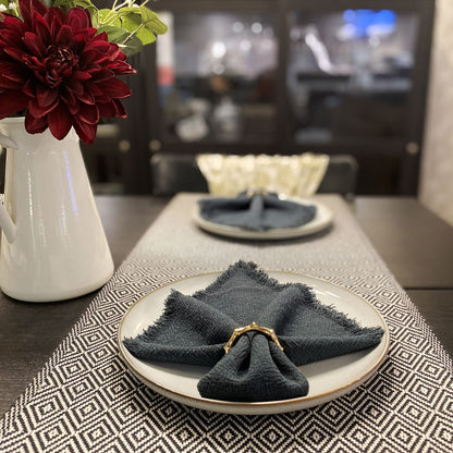 Kintyno Napkin Rings Set of 6 Bamboo Knuckles Style Gold Napkin Holder Ring for Table Decoration,Wedding,Family Dinner,Party, Christmas,Thanksgiving Day,Birthday