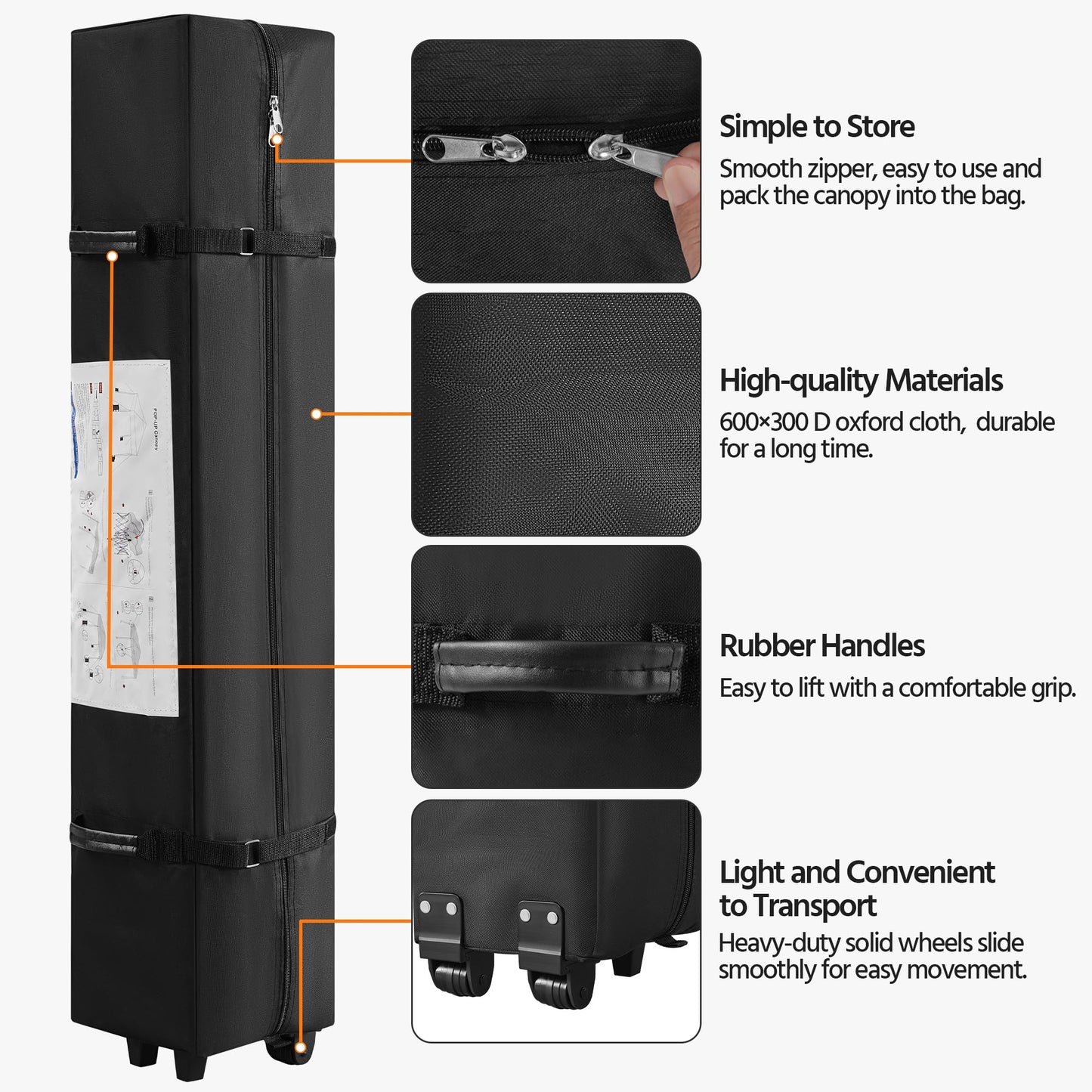 Yaheetech 10x10 Pop up Canopy Tent, Commercial 150D Silver Coated Fabric Outdoor Instant Tent w/Wheeled Bag, 4 Sandbags, 8 Stakes & 4 Ropes for Parties, Camping, Beach, White