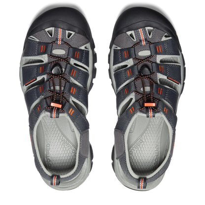 KEEN Men's Newport H2 Closed Toe Water Sandals, Magnet/Nasturtium, 10.5