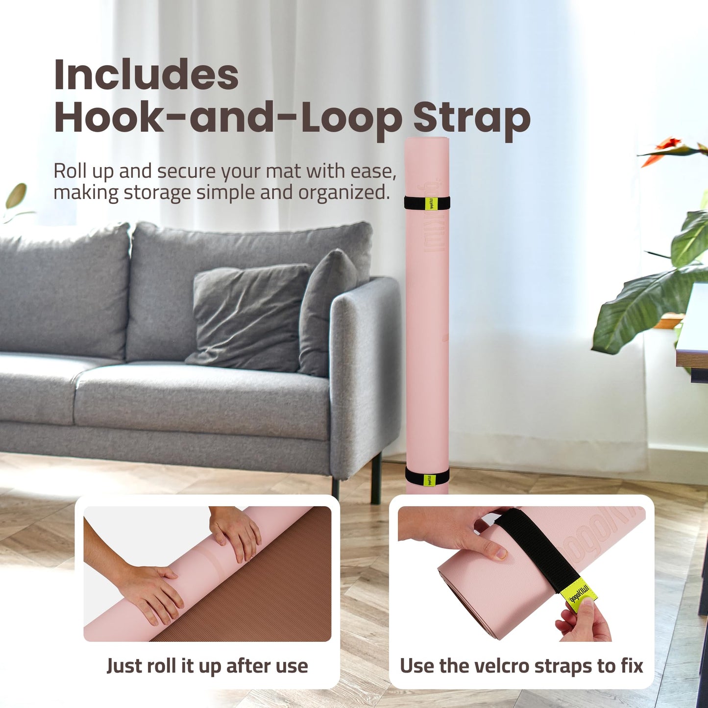 Large Yoga Mat (6'x4') – 1/4" & 1/2" Thick Exercise Mats for Home Workout, Extra Wide Workout Mats for Home Gym, Yoga, Pilates, Stretching, Floor & More