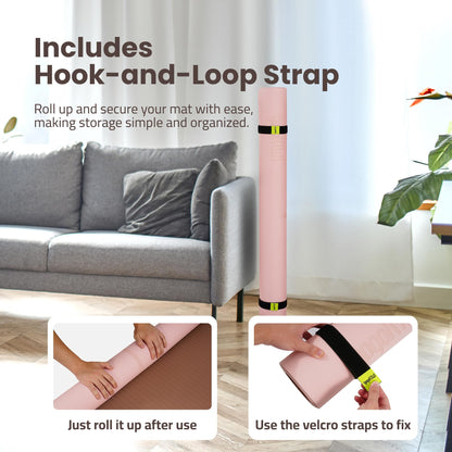 Large Yoga Mat (6'x4') – 1/4" & 1/2" Thick Exercise Mats for Home Workout, Extra Wide Workout Mats for Home Gym, Yoga, Pilates, Stretching, Floor & More