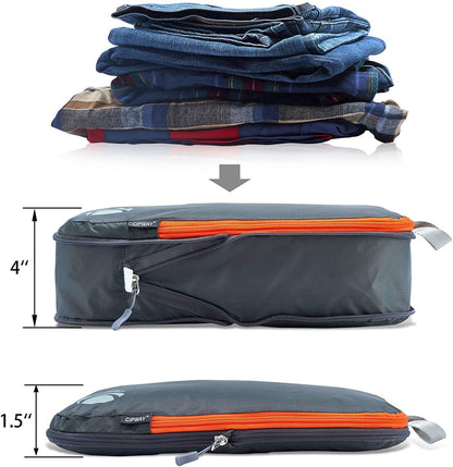 Cipway Compression Packing Cubes Set, Ultralight Expandable Travel Packing Organizers for Carry on Luggage (Grey 3pcs)