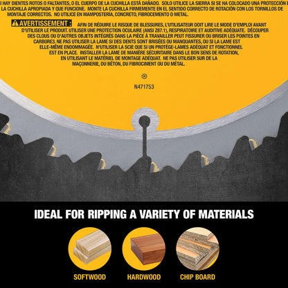 DEWALT 10-Inch Miter Saw Blades/Table Saw Blades, 2-Blade Combo, 60-Tooth & 32-Tooth Pack (DW3106P5)