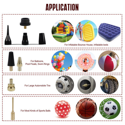 Hausse Heavy Duty Air Compressor Accessory Kit, Air Blow Gun and Air Hose Fittings, 1/4" NPT Air Tool Kit with 100 PSI Tire Inflator Gauge