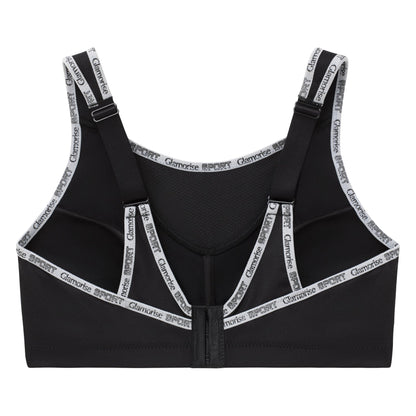 Full Figure Plus Size No-Bounce Camisole Sports Bra Wirefree #1066 Black