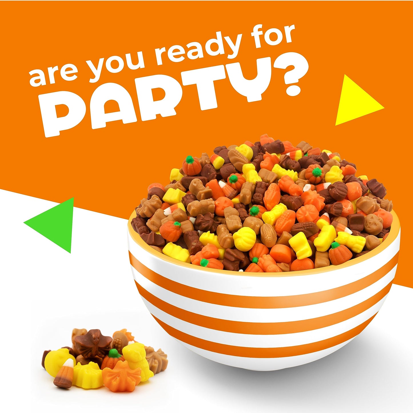 Fall Festival Mellowcreme Mix Halloween Candy | 2 Pound Bag | Old Fashioned Assorted Mellowcremes for Baking, Parties, Fall Decorations & Celebrations | Autumn Sweets