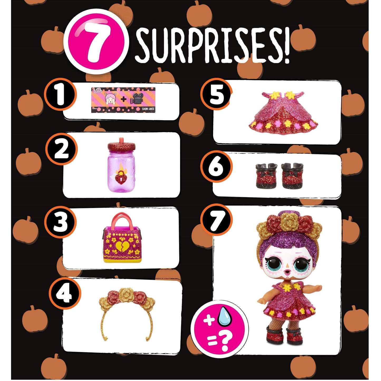 L.O.L. Surprise! Spooky Sparkle Limited Edition Bebé Bonita with 7 Surprises, Including Glow-in-The-Dark Doll