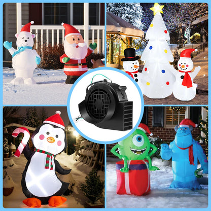 Envanptaz 2-Pack Inflatable Fan Blower Replacement, 12V 1.2A Air Blower for Inflatables with 3 LED Light Strings for Thanksgiving Christmas Halloween Yard Party Holiday Inflatable Decorations