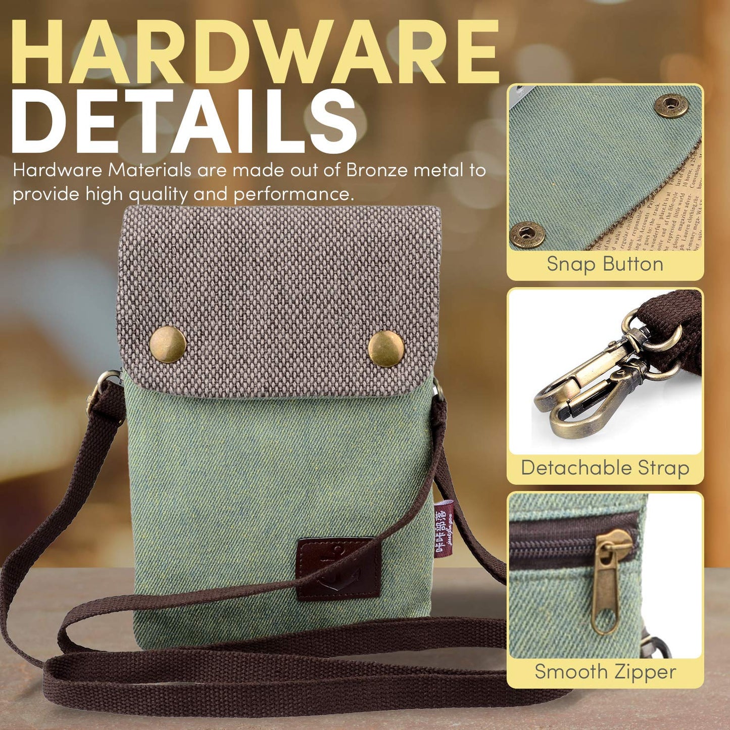 katloo Small Crossbody Cellphone Purse Bag With Shoulder Strap, Travel Pouch Women Passport Phone Holder Wristlet Wallet