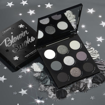 ColourPop Blowin' Smoke Eyeshadow Palette - Silver & Smokey Eye Eyeshadow Palette with Metallic & Matte Finishes - High-Pigment Eye Makeup with Long-Wearing Formula (0.3 oz)