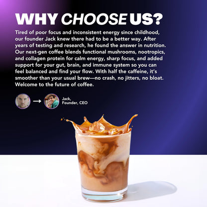 Everyday Dose Premium Adaptogenic Mushroom Coffee with Grass-Fed Collagen, Chaga, Lions Mane & L-Theanine for Better Focus, Energy, Digestion, Skin, and Immunity 30 Servings