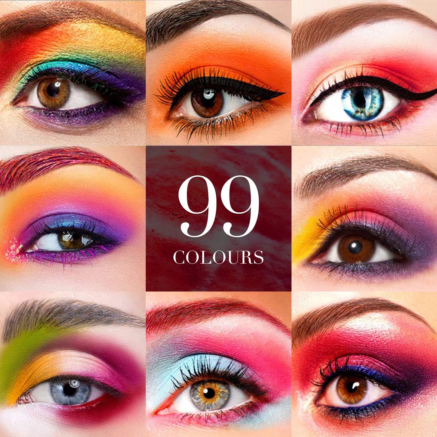 99 Colors Eyeshadow Palette, Colorful Eyeshadow Palette, Professional Matte Shimmer Glitter Rainbow Makeup Pallet, Colorful Long Lasting Highly Pigmented Eye Shadow Mother's Day Gifts for Women