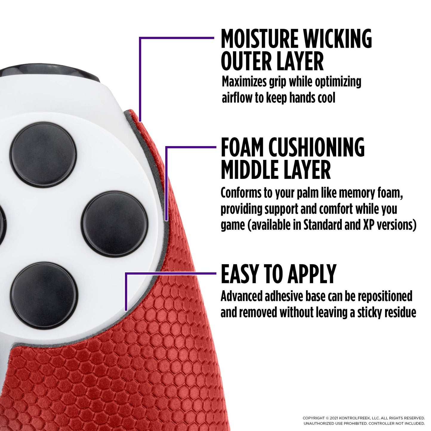 KontrolFreek FPS Freek Inferno Performance Kit for PlayStation 4 Controller (PS4) | Includes Performance Thumbsticks and Performance Grips | Red