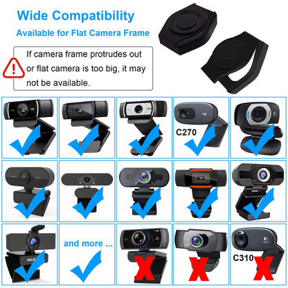 JCWINY Webcam Cover, 2 Pack Desktop Computer External Webcam Lens Covers Shutter Cap Hood, Streaming Web Camera Privacy Cover Clip Compatible with Logitech HD Pro Web Cam C270/C615/C920/C930e/C922X