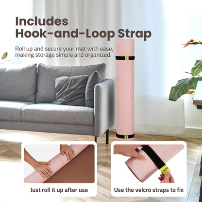 Large Yoga Mat (6'x4') – 1/4" & 1/2" Thick Exercise Mats for Home Workout, Extra Wide Workout Mats for Home Gym, Yoga, Pilates, Stretching, Floor & More