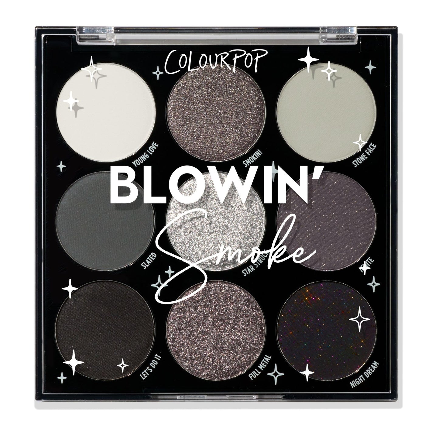 ColourPop Blowin' Smoke Eyeshadow Palette - Silver & Smokey Eye Eyeshadow Palette with Metallic & Matte Finishes - High-Pigment Eye Makeup with Long-Wearing Formula (0.3 oz)