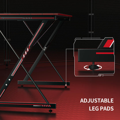 CubiCubi Gaming Desk 32 Inch PC Computer Desk, Home Office Desk Table Gamer Workstation, Simple Game Table, Black