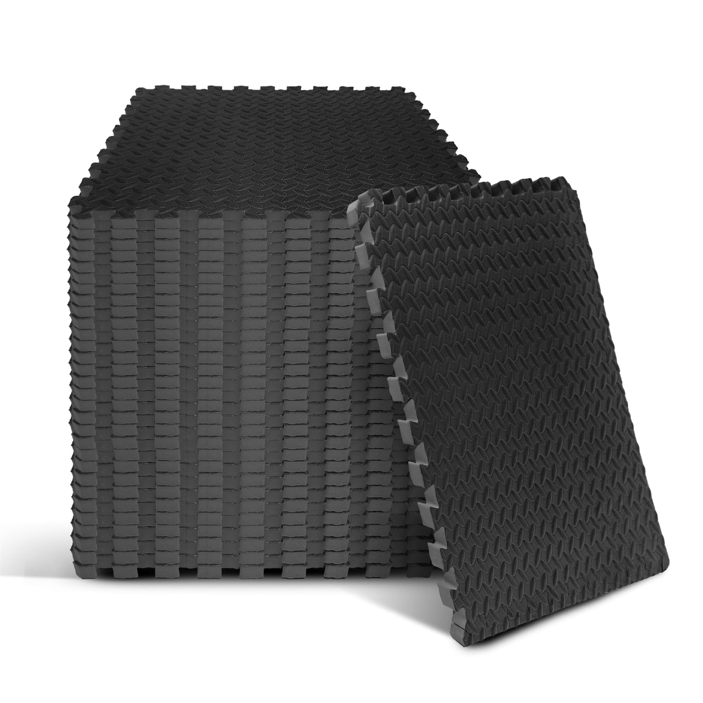 Foam - EVA Foam Interlocking Mats - Black - 3/4" Thick, 120 Square Feet