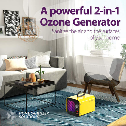 Home Sanitizer Solutions Ozone Generator for Home and Commercial Use -10,000mg/h, O3 Air Purifier and Ionizer Machine