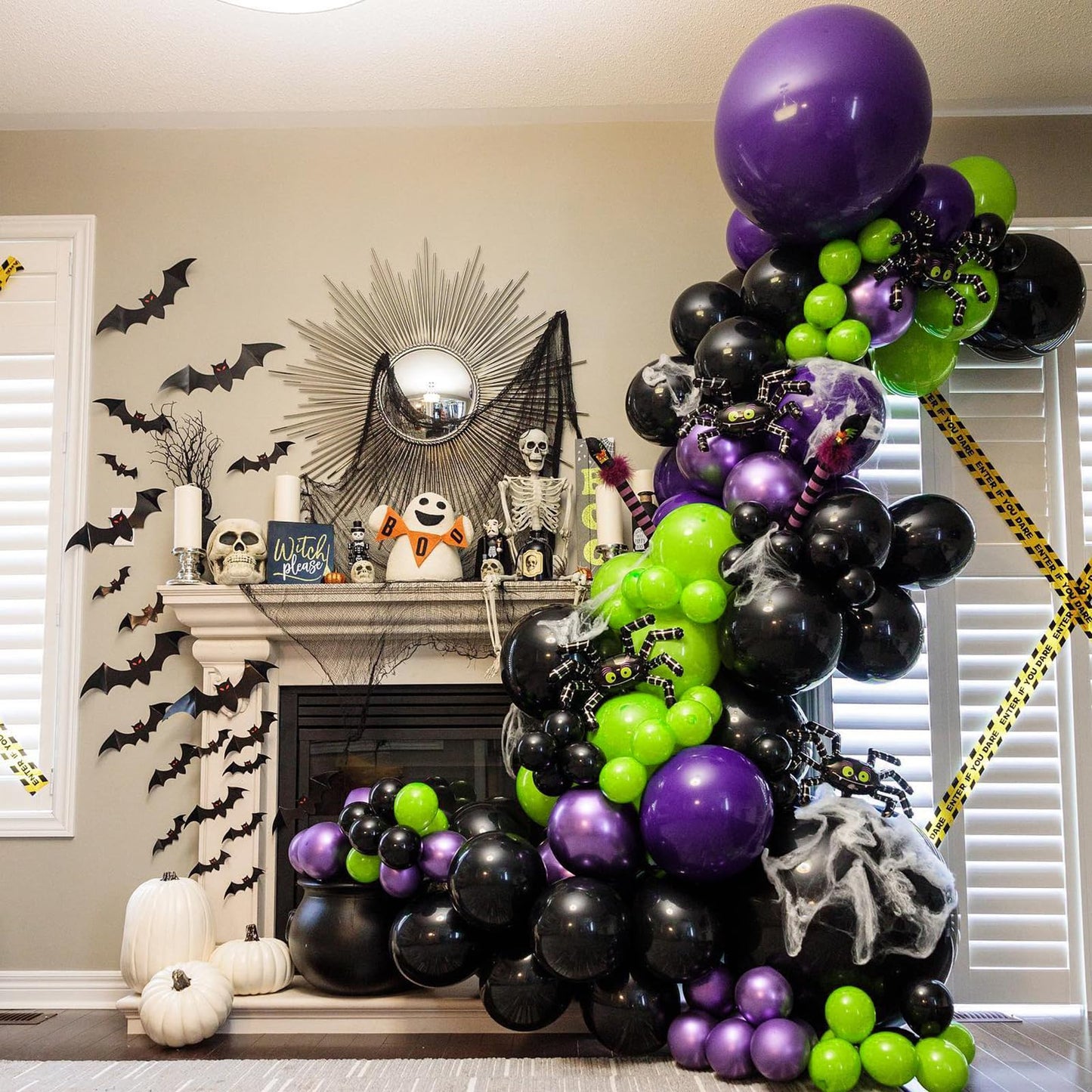 FOTIOMRG Dark Purple Balloons 12 inch, 50 Pack Deep Purple Latex Party Balloons Helium Quality for Birthday Butterfly Halloween Party Decorations (with Purple Ribbon)