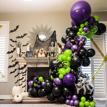 FOTIOMRG Dark Purple Balloons 12 inch, 50 Pack Deep Purple Latex Party Balloons Helium Quality for Birthday Butterfly Halloween Party Decorations (with Purple Ribbon)