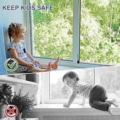 DIIG Sliding Door Security Bar，17.7-50.5inch Adjustable Locking Window Safety Bar with Rubber Tips,Diameter 1inch Window Security Bar for Home Apartment Travel (White)