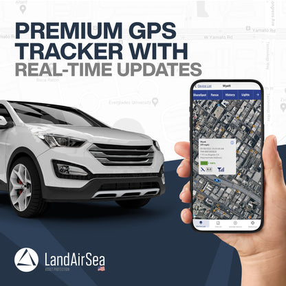 LandAirSea 54 GPS Tracker - USA Manufactured, Waterproof Magnet Mount. Full Global Coverage. 4G LTE Real-Time Tracking for Vehicle, Asset, Fleet, Elderly and More. Subscription is Required.